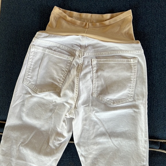 Old Navy OG Straight Leg White Maternity Jeans - Picture 5 of 7